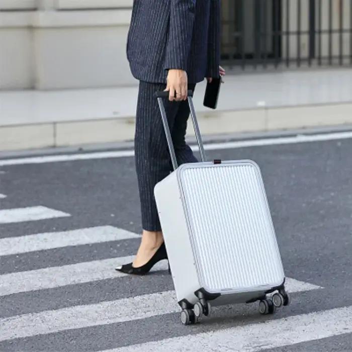 Valise d'embarquement de haute qualité en Aluminium, taille 20 "24", serrure TAS 100%, chariot d'aff