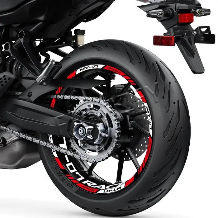 Autocollant réfléchissant pour roue de moto, autocollants de moyeu, bande à rayures de jante, décora