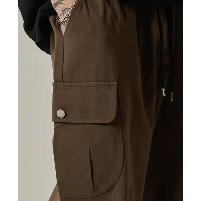 Pantalon de survêtement pour hommes, Vintage, japonais, jambes larges, droit, ample, boutons, grande