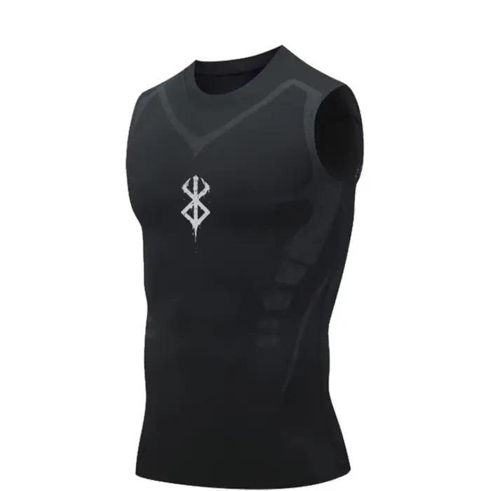 Chemise sans manches à Compression pour hommes, gilet de Sport, Fitness, basket-ball, Manga, débarde