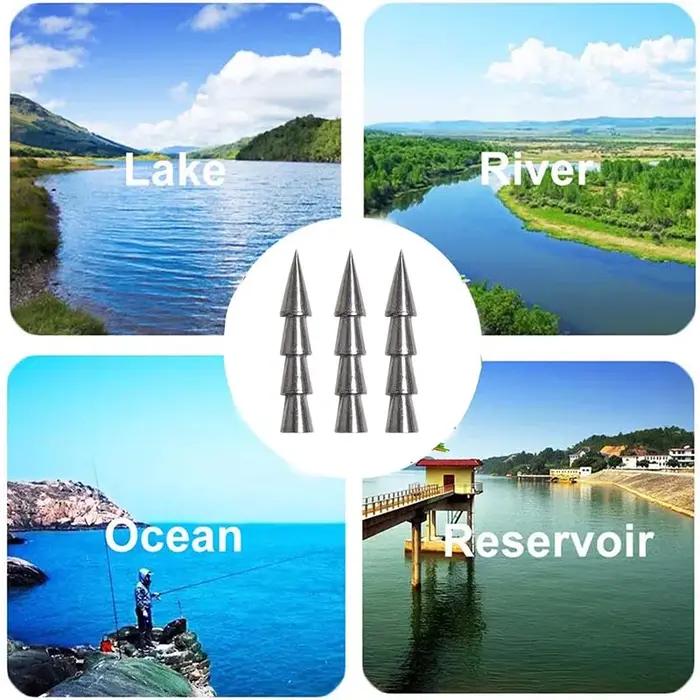 10 pièces/lot poids d'insertion de pêche 0.5g 1g 1.5g 2g 3.2g 4g poids plombs pêche appât souple acc