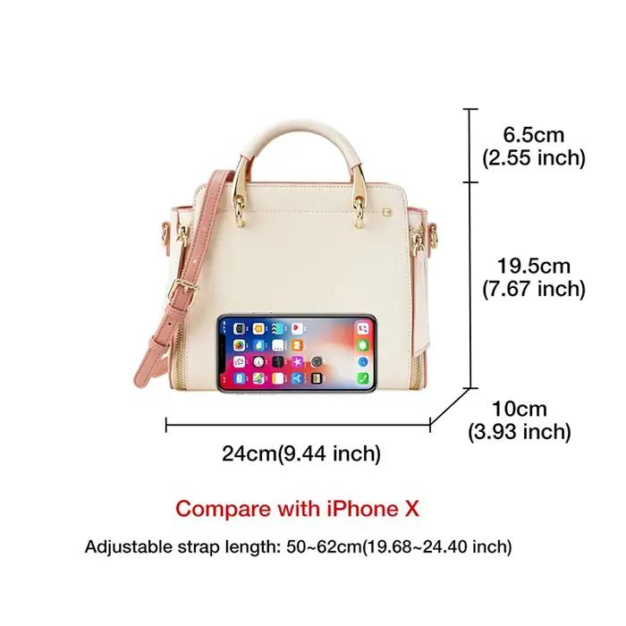 Sac à bandoulière en cuir croûte FOXER pour femme, sac à main élégant, nouveau sac fourre-tout grand