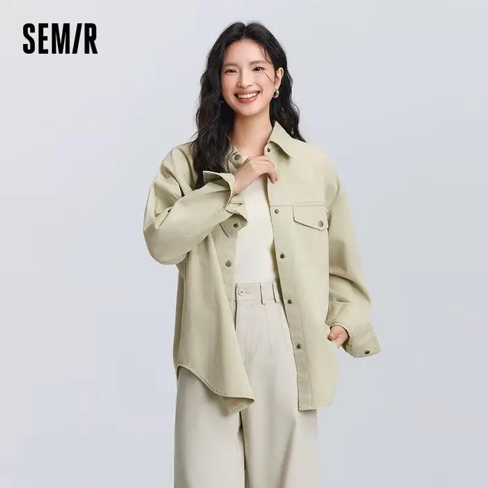 Chemise à manches longues pour femme Semir, mi-longue, oversize, nouvelle collection printemps 2025,