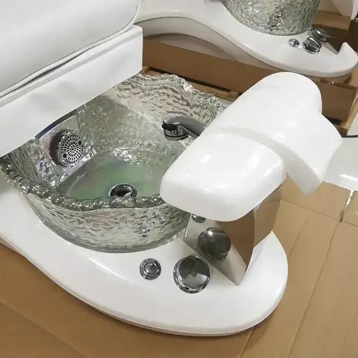 Blanc ajouter noir pédicure intelligente pied Spa chaise de Massage inclinable en cuir canapé magasi
