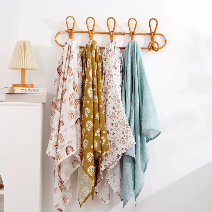 Couverture d'emmaillotage en mousseline pour bébé