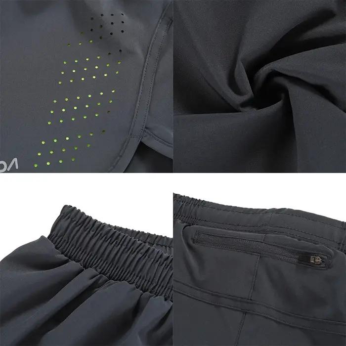 Lixada short de course 2 en 1 pour homme séchage rapide respirant entraînement actif exercice joggin
