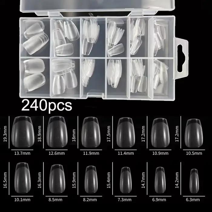 Faux ongles en amande, couverture complète, gel souple, extension artificielle, parfait pour lit d'o