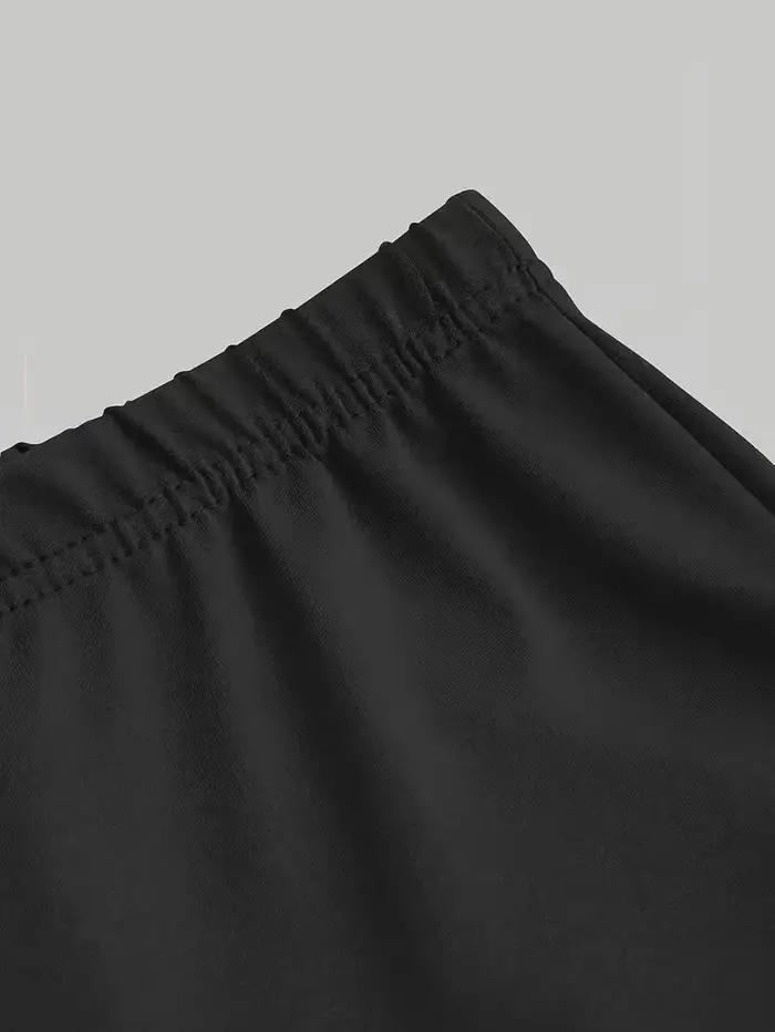 Tenue noire et rose stylée pour filles de 4 à 12 ans : T-shirt à manches courtes et pantalon évasé !