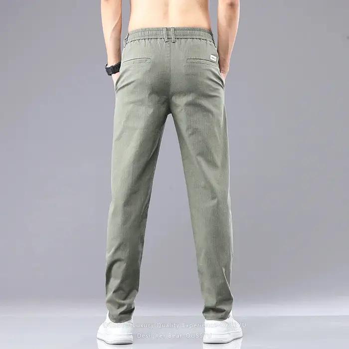 Pantalon Chino Cargo en Twill Taille Élastique Coton Classique Style Décontracté Habillé Occasions Spéciales Été 2026