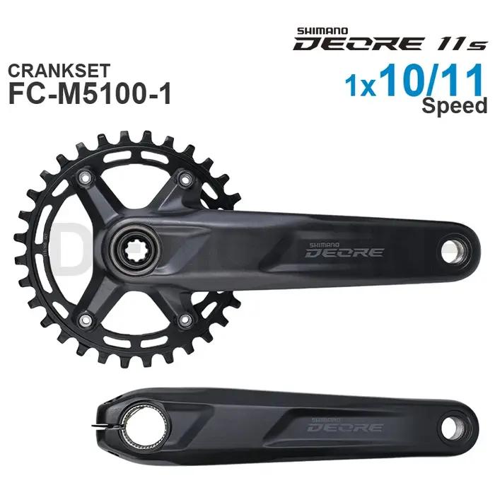 SHIMANO DEORE pédalier FC-M5100 vtt vélo manivelle livrée changement précis et fiable pour 1x10 ou 1