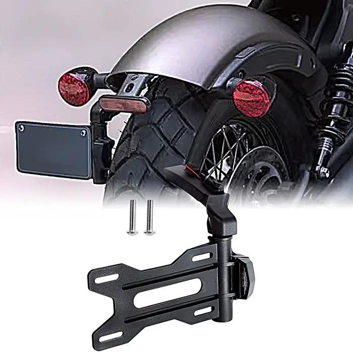 Support de plaque d'immatriculation réglable noir pour moto, pour Indian 2017 – 2023 Scout soixante