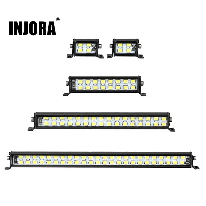 INJORA barre lumineuse 17/52/102/147mm pour voiture sur chenilles 1/10 RC Axial SCX10 90046 TRX-4 TA