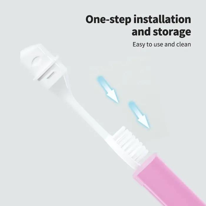Mini brosse à dents de voyage pliable et Portable, petite brosse dentaire pliante pour adulte, coule
