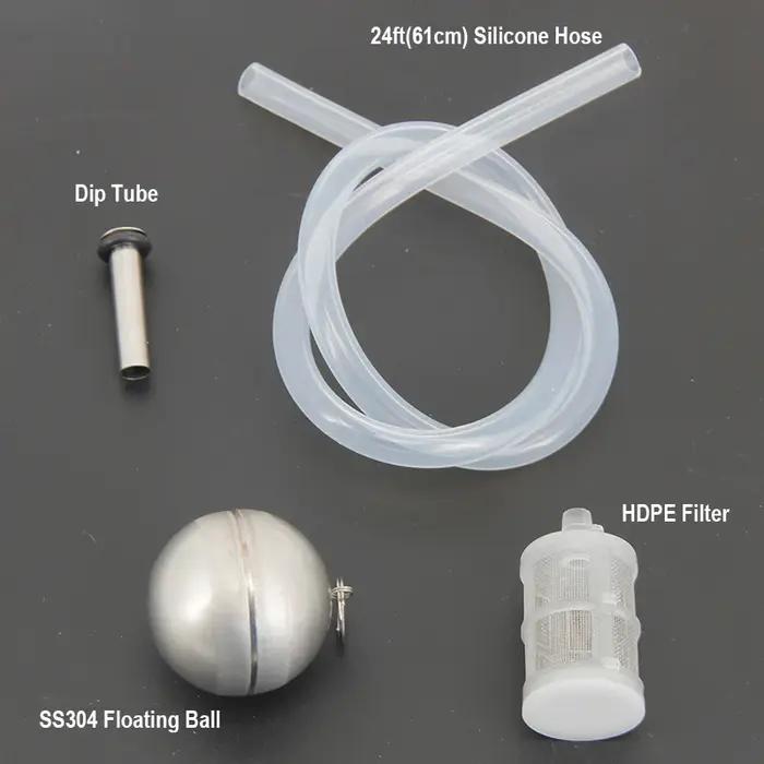 Tube de remplissage flottant pour fût de bière avec filtre 80 mailles, compatible avec les fûts de b