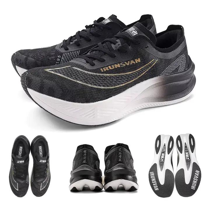 IRUNSVAN pleine paume Nylon plaque de carbone Marathon chaussures de sport hommes 2024 haute qualité