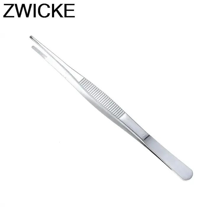 Pincettes médicales anti-avertissement en acier inoxydable 430, pinces longues et droites, 12.5cm-30