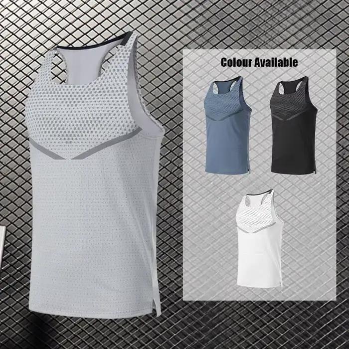 Gilet de course pour hommes, vêtements d'entraînement en plein air, T-shirt sans manches, débardeur