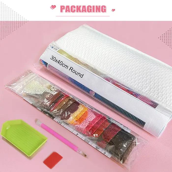 Peinture diamant thème texte coloré 5D, point de croix, Kit de broderie artistique, strass, mosaïque
