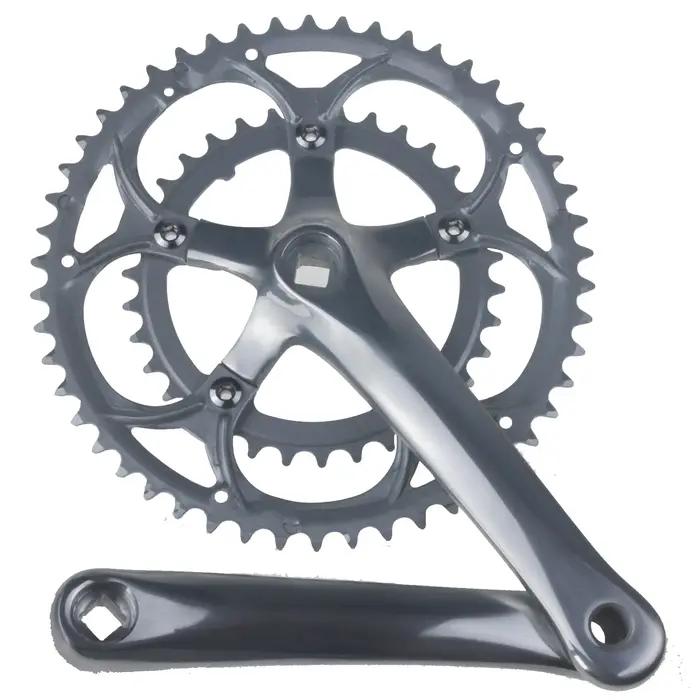 Pédalier de vélo de route en alliage d'aluminium 50-34T 8/9S, pignon à trou carré de 170mm, accessoi