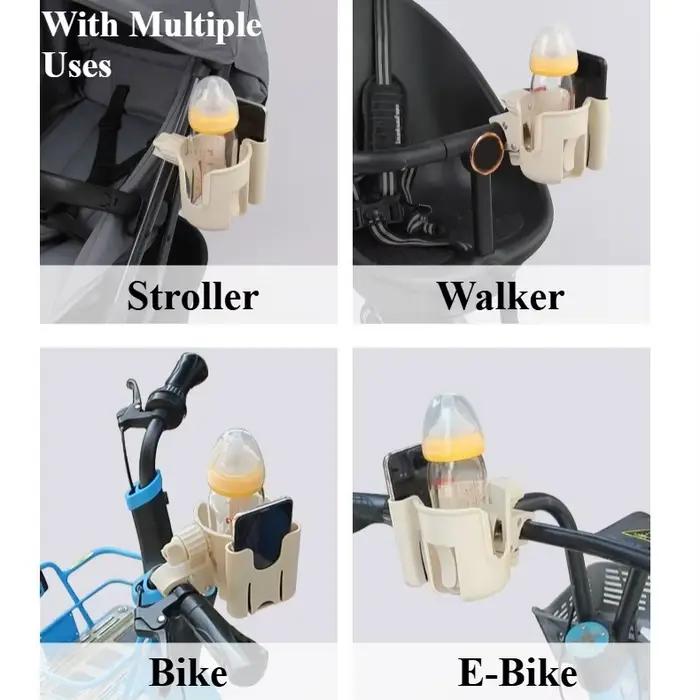 Porte-gobelet universel pour poussette avec support de téléphone, porte-bouteille pour fauteuil roul