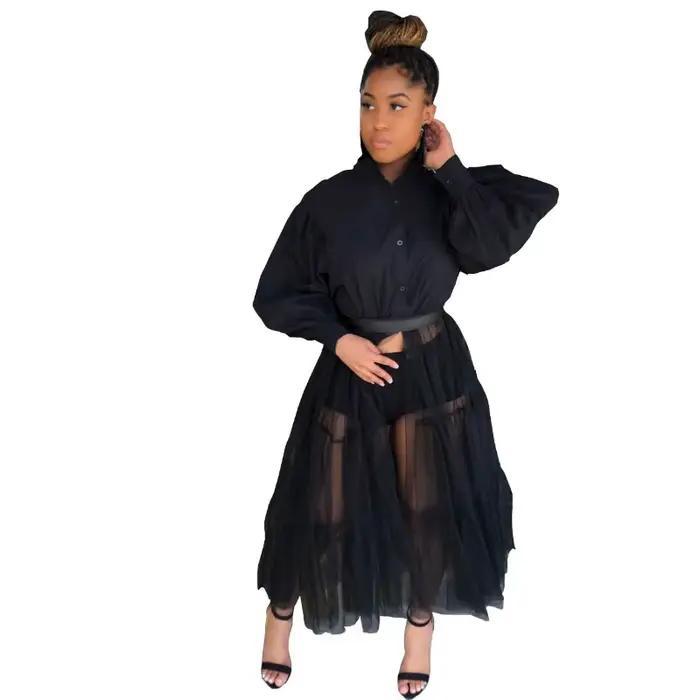 Robe chemise décontractée personnalisée grande taille pour femme vêtement d'été uni manches courtes boutonnage simple occasions quotidiennes sorties entre amis