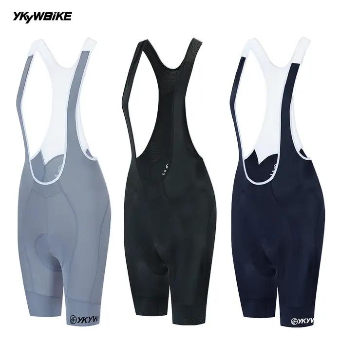 YKYWBIKE Cuissard à Bretelles de Cyclisme pour Femme Pantalon de Vélo Noir avec Collants Rembourrés