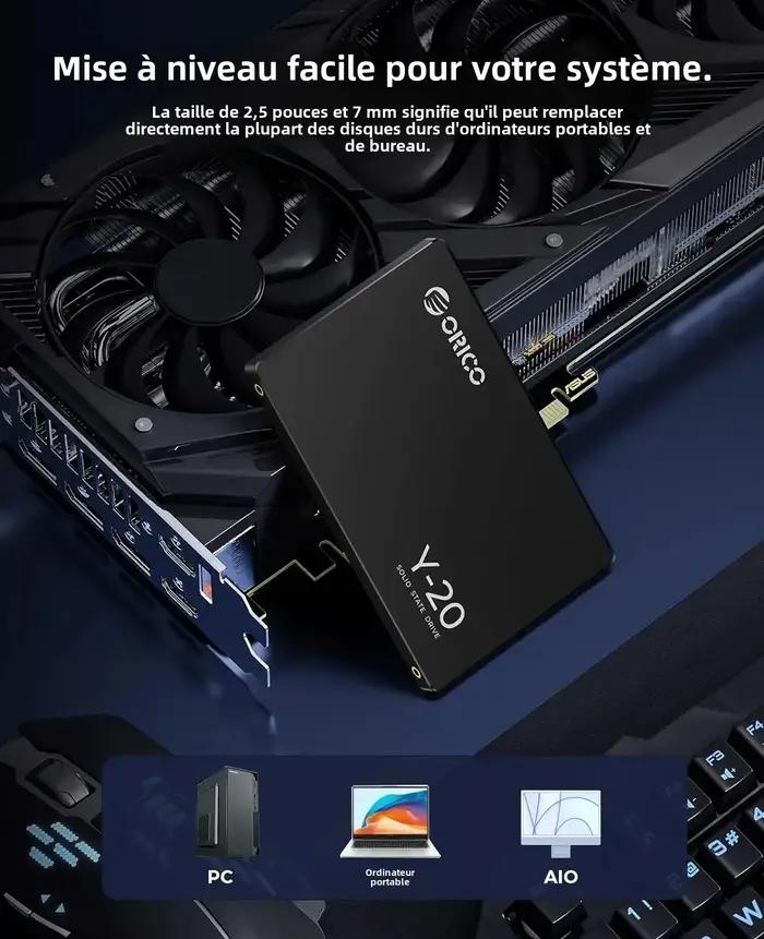 ORICO SATA III SSD 2.5 "disque SSD interne 3D NAND 512GB 1 to 2 to 4 to jusqu'à 550 mo/s pour mettre à niveau PC ordinat