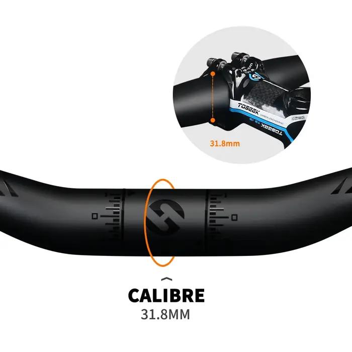 TOSEEK – guidon de vtt en carbone noir mat pour accessoires de vélo de montagne