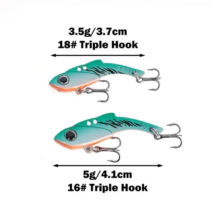 OUTPeugeot-Leurre métallique rigide VIB cuillère, appât Élde type crankbait idéal pour la pêche au b