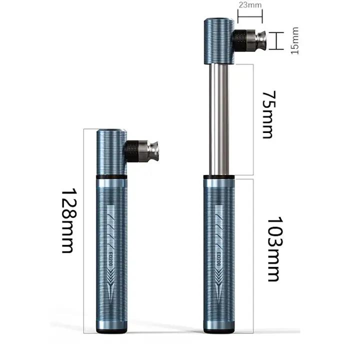 Mini pompe à vélo en alliage d'aluminium compacte pour cyclisme et randonnées, avec valve Presta pour vélos de route et VTT