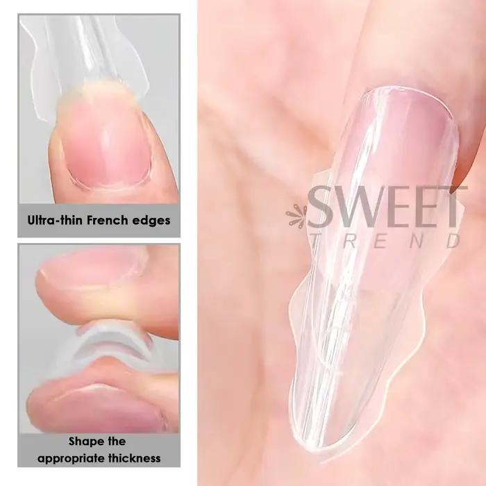 180 pièces nouveau Sandwich Extension d'ongle moule intercalaire double formes d'ongles facile à faç