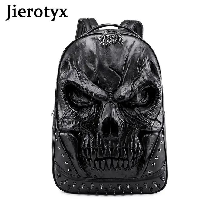 JIEROTYX sacs à dos pour femmes et hommes Steampunk gothique Rivet personnalité grande capacité voya