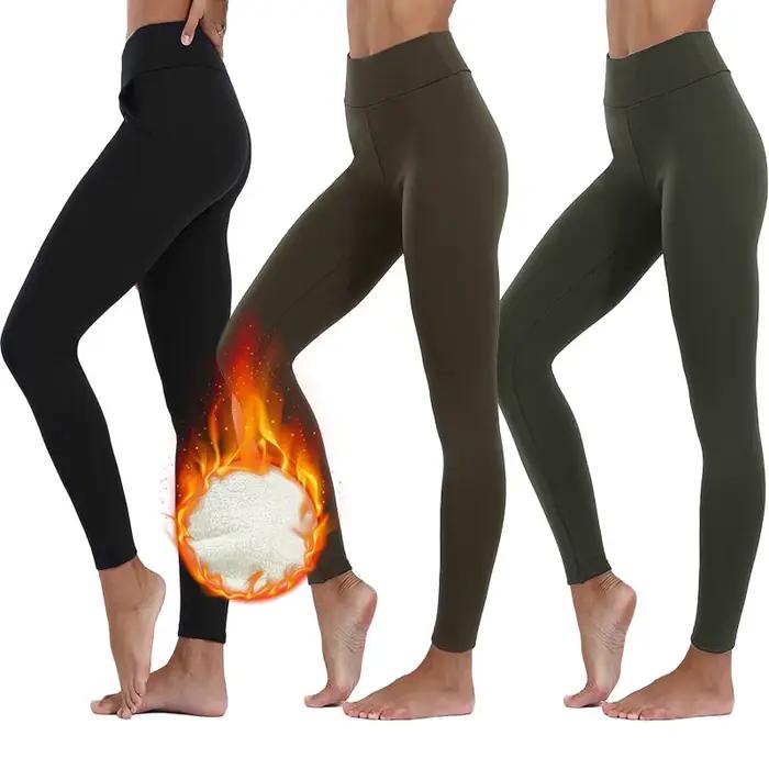 CHRLEISURE épaissir pantalons de Yoga pour femmes hiver chaud Sport Leggings taille haute thermique