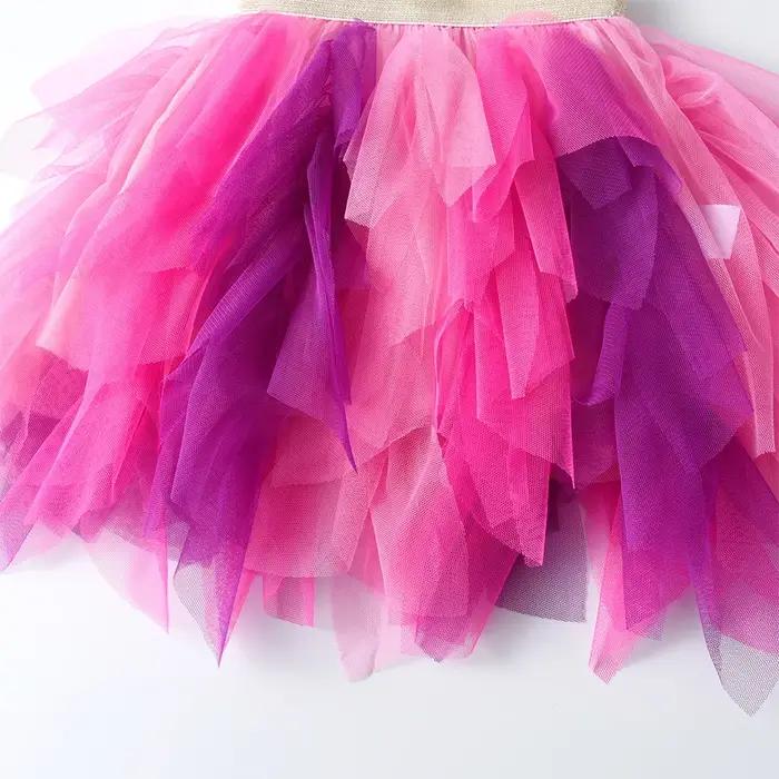 VIKITA filles gâteau jupes enfants maille irrégulière Tulle couches Tutu jupe filles fête d'annivers