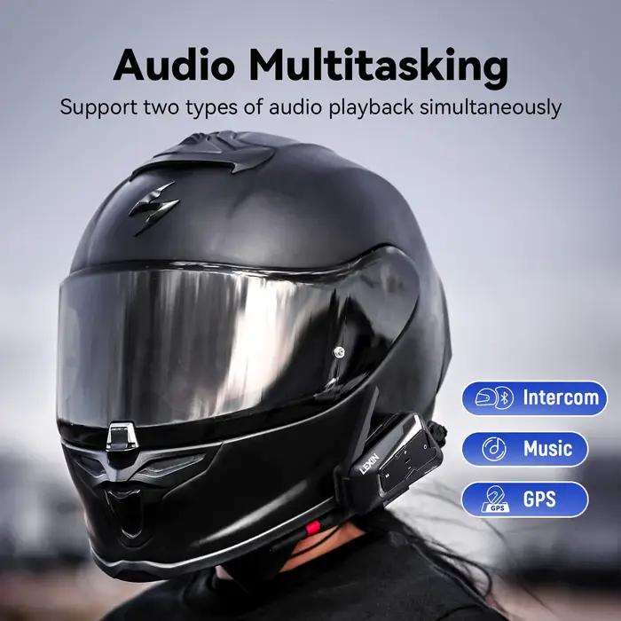 LEXIN-MeshCom-Oreillette Bluetooth Mesh pour moto, système de communication maillée, interphone audi
