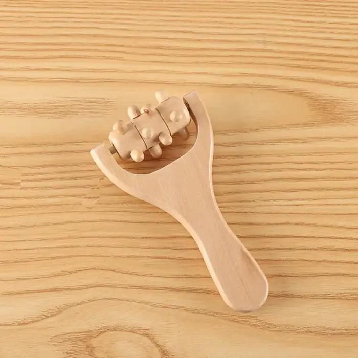 Rouleau en bois masseur thérapie corps masseur visage épaule cou main pousser roulant masseur corps