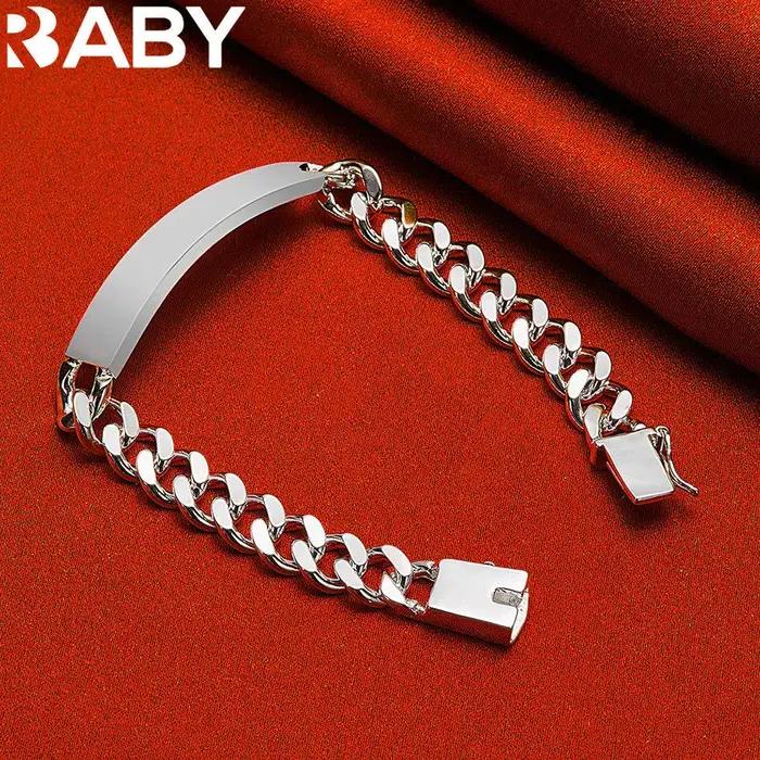 URBABY – Bracelets à chaîne carrée en argent Sterling 925 pour femmes, cadeau d'anniversaire de mari