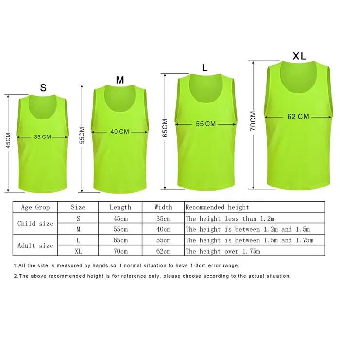 Gilets de football pour enfants et adultes matériaux respirants séchage rapide pour entraînement matchs et tournois amicaux occasions spéciales
