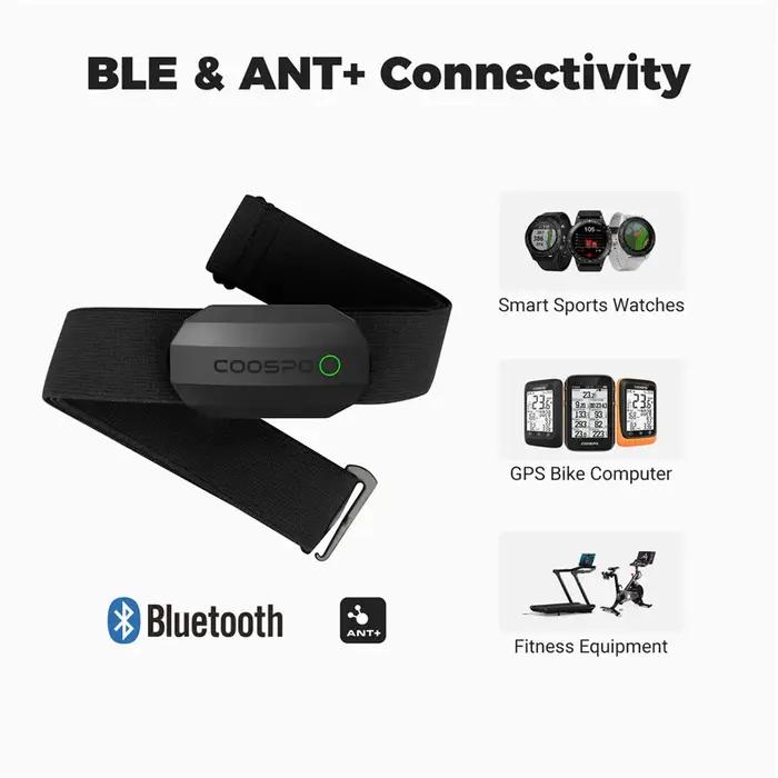 COOSPO H808S capteur de fréquence cardiaque sangle pectorale moniteur HRM ANT + Bluetooth avec IP67