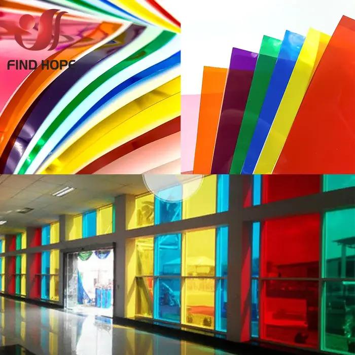 Autocollants pour porte coulissante KTV, verre de couleur, pour magasin, centre commercial, Film pou
