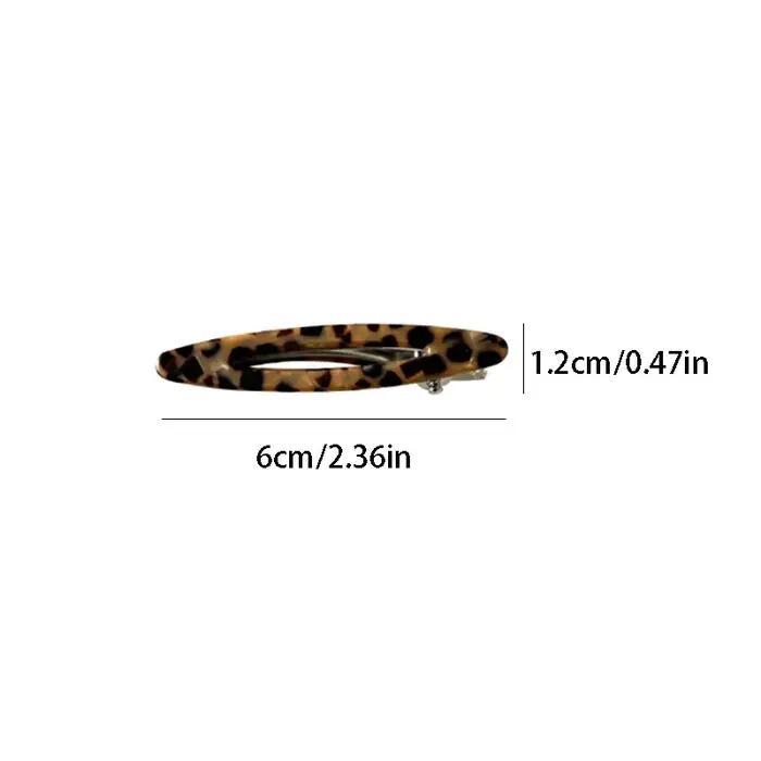 Pinces à cheveux en acétate, Barrettes géométriques ovales creuses, épingles latérales, épingle à ch