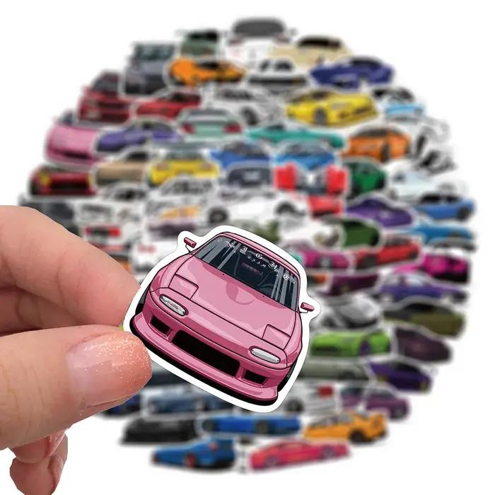 10/50/100 PIÈCES Rétrofit Racing JDM Autocollants Voiture Moto Ordinateur Portable Guitare Étanche G