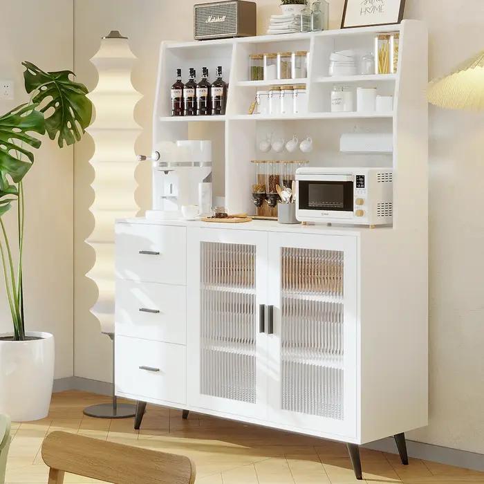 VOWNER-Armoire de rangement pour clapier de cuisine, garde-manger de cuisine autoportant avec portes