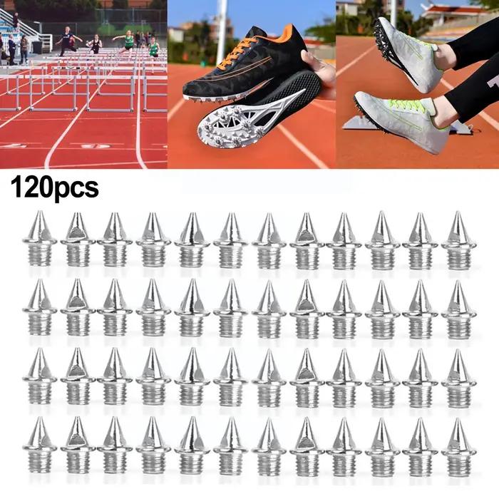 Pointes acier haute qualité pour chaussures de cross-country et d'athlétisme argentées dorées pour sprinter et course à pied compétitive