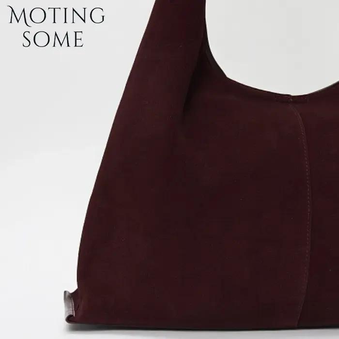 Motingsome Respzed-Sac en daim pour femme, sacs à main de dégager de luxe, fourre-tout décontracté e