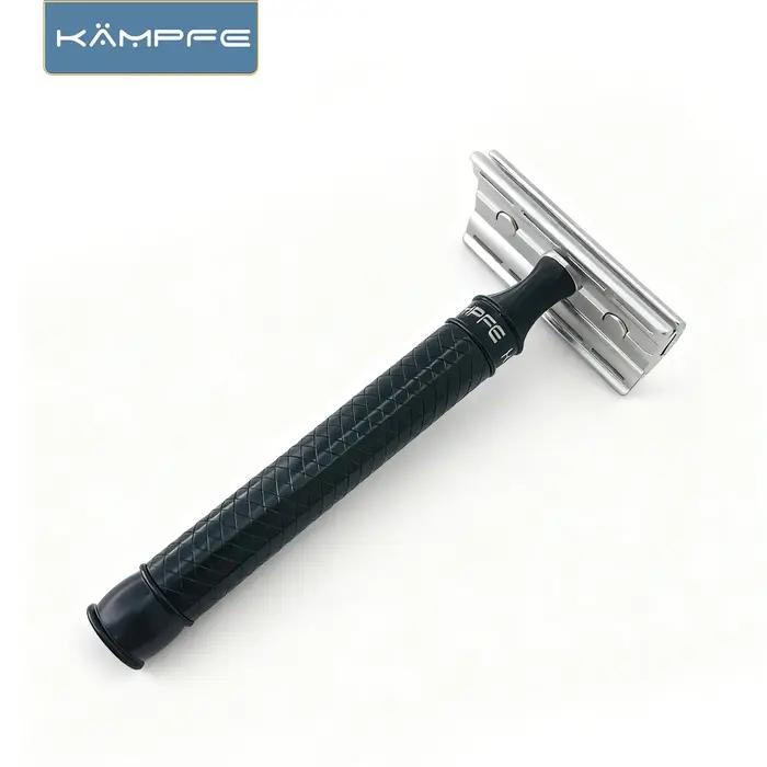 Rasoir de sécurité à double tranchant KAMPFE pour hommes, manche en aluminium, meilleur rasoir, cade