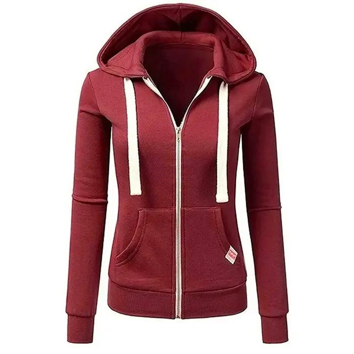 Sweat à capuche de sport personnalisé pour femmes, nouvelle mode automne/hiver, manches longues, cor