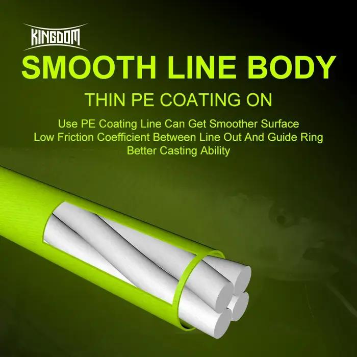 Kingdom Micro Fly 100M 150M tresse PE ligne de pêche 4 brins 0.2 # /0.4 # /0.6 # Distance de coulé