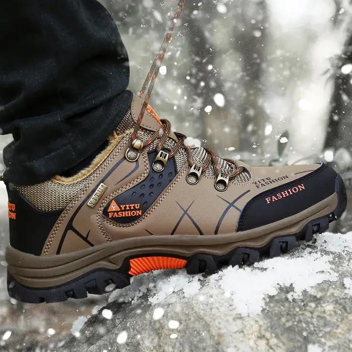 Chaussures randonnée homme daim cuir antidérapantes - Trekking montagne escalade baskets respirantes outdoor