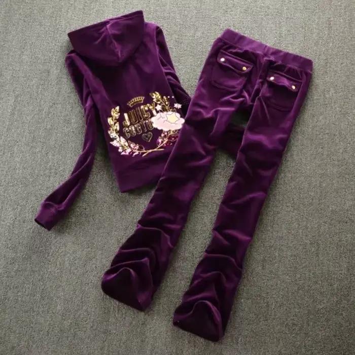 Veste de sport en velours pour femme, à manches longues, style décontracté, avec sequins, coupe ajustée et amincissante, ensemble deux pièces